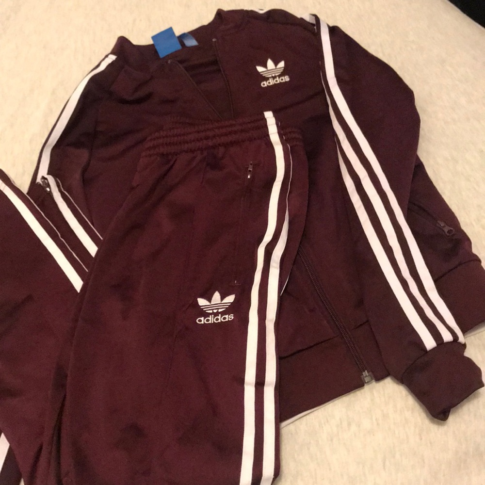 Adidas Maroon Tracksuit